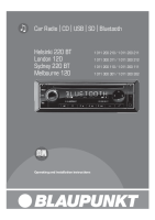 Blaupunkt Helsinki-220-BT - Owners Manual